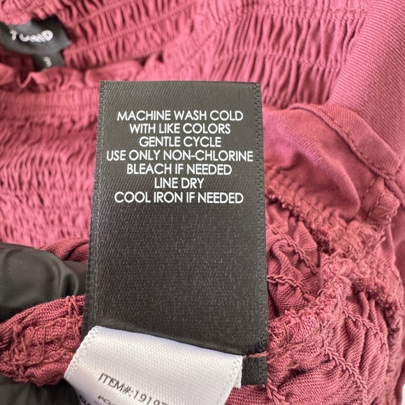 Torrid Women Top Puff Sleeve Sz 3 Pink Mauve Shirred Casual Summer Cottagecore - Picture 9 of 9